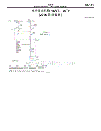2016年三菱欧蓝-电路图-换档锁止机构CVT AT（2016款前数据）