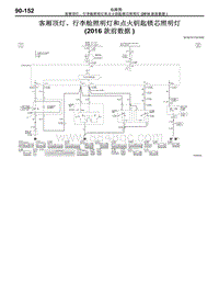 2016年三菱欧蓝-电路图-客厢顶灯 行李舱照明灯和点火钥匙锁芯照明灯（2016款前数据）