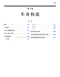 2016年三菱欧蓝维修手册-01-车身构造