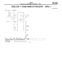 2016年三菱欧蓝-电路图-钥匙互锁-未装配KOS的车辆（CVT AT）