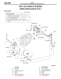 2016年三菱欧蓝维修手册-CVT-27-CVT 油冷却器和冷却器管路（2016款增加或修改内容）