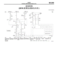 2016年三菱欧蓝-电路图-音响系统（2016款增加或修改内容）