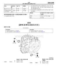 2016年三菱欧蓝维修手册-CVT-15-油封（2016款增加或修改内容）