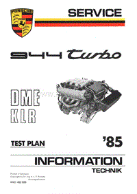 944 Turbo DME KLR Test Plan