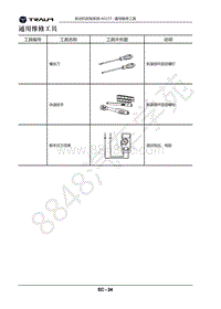 2018年君马S70-发动机控制系统4G15T-通用维修工具