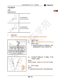 2018年君马S70-发动机机械系统4G15T-气缸盖组件