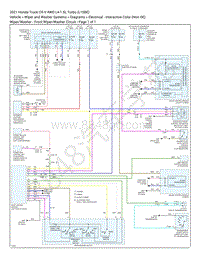 2021 本田CR-V 1.5L电路图 – 雨刷器 清洗器 – 前雨刷器 清洗器电路