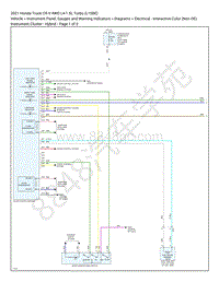 2021 本田CR-V 1.5L电路图 – 仪表板 – 混合动力