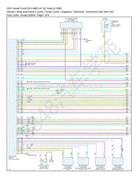 2021 本田CR-V 1.5L电路图 – 门锁 – 混合动力除外（电源锁）