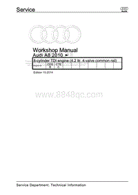 奥迪 D4 4H – 8 缸 TDI 发动机（4.2 升 4 气门共轨 – CDSB CTEC）