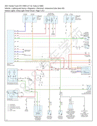 2021 本田CR-V 1.5L电路图 – 车内灯 – 进入灯定时器电路