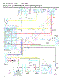 2021 本田CR-V 1.5L电路图 – 启动电路（W 0 无钥匙进入系统）