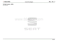 2022 Seat Ibiza Mk5 接线 – 尾灯组 8SK 