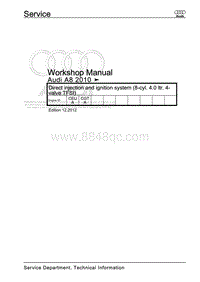 奥迪 D4 4H –（8 缸 4.0 升 4 气门 TFSI – CEUA CGTA）