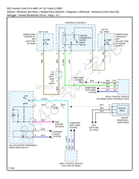 2021 本田CR-V 1.5L电路图 – 加热挡风玻璃电路（加热玻璃元件）