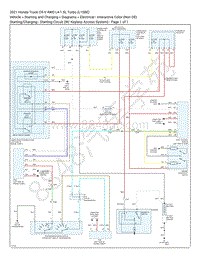 2021 本田CR-V 1.5L电路图 – 启动电路（带无钥匙进入系统）