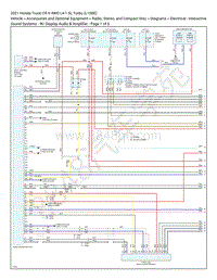 2021 本田CR-V 1.5L电路图 – 音响系统 - 带显示音频和放大器