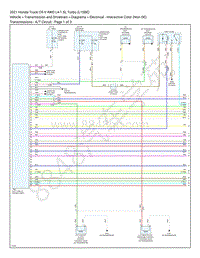 2021 本田CR-V 1.5L电路图 – 变速箱 – A T 电路