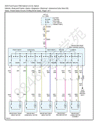 2020 Fusion FWD 2.0L EWD – 座椅 – 电动座椅电路（10 向驾驶员座椅）