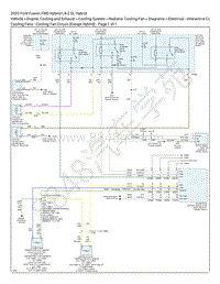 2020 Fusion FWD 2.0L EWD – 冷却风扇 – 冷却风扇电路（混合动力除外）