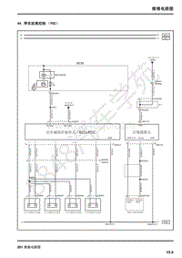 2011年荣威750HYBRID电路图-44. 停车距离控制（PDC）