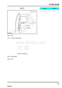 2010年荣威550电路图-电气端子定位图BY031