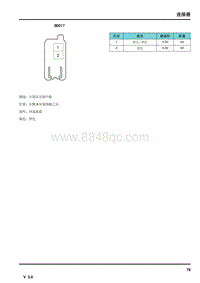 2014年荣威950电路图-连接器-BD017