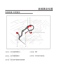 上汽荣威MARVEL X-连接器定位图-32.车身线束-中控台