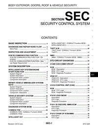 英菲尼迪Q40维修手册-SEC-安全控制系统