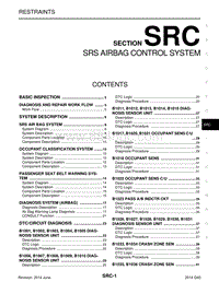 英菲尼迪Q40维修手册-SRC-SRS 安全气囊控制系统