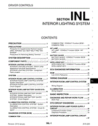 英菲尼迪Q50维修手册-INL-车内照明系统