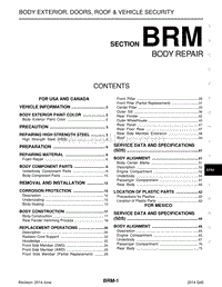 英菲尼迪Q40维修手册-BRM-车身维修