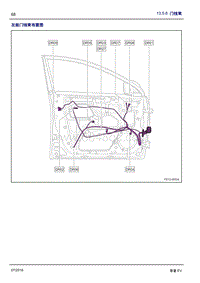 吉利帝豪EV电路图-5.6-门线束