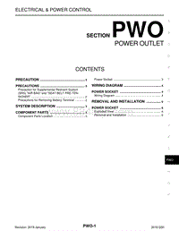 英菲尼迪Q50维修手册-PWO-电源插座
