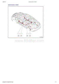 吉利帝豪EV350-EV450-EV500-底板线束接地点布置图