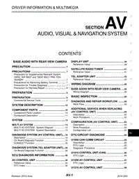 英菲尼迪Q40维修手册-AV-音响 视频和导航系统