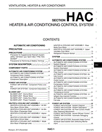 英菲尼迪Q70维修手册-HAC-加热器和空调控制系统