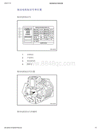 帝豪EV350 EV450 EV500-驱动电机标识号和位置