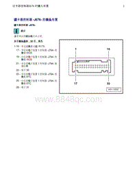 奥迪Q5维修手册-5 读卡器控制器 -J676- 的插头布置