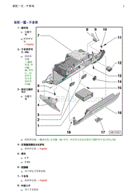 奥迪Q5维修手册-4 装配一览 - 手套箱