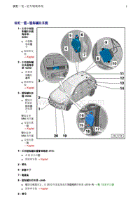 奥迪Q5维修手册-1 装配一览 - 驻车辅助系统