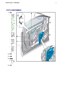 奥迪Q5维修手册-5 拆卸和安装车门内侧盖板