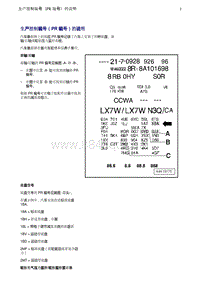奥迪Q5维修手册-3 生产控制编号（PR 编号）的说明