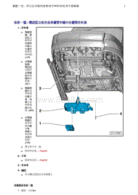 奥迪Q5维修手册-16 装配一览 - 带记忆功能的座椅调节和转向柱调节控制器