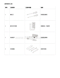 零跑S01新能源-通用维修工具