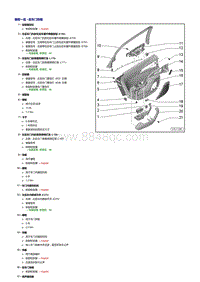 一汽奥迪A6LC7维修手册-后部车门饰板