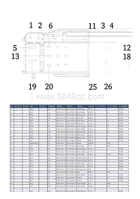 上汽名爵MG5天蝎座-FC269 前舱-车身线束对接连接器-1 