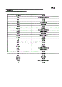 上汽名爵MG5天蝎座-05-缩略语 2 