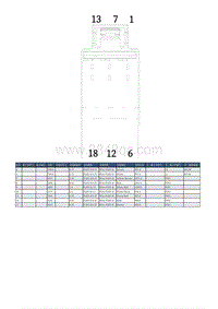 上汽名爵MG5天蝎座-BY147 车身-右后车门线束对接连接器 