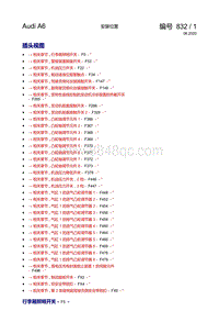 一汽奥迪A6L混合动力车型电路图-以F开头的零件